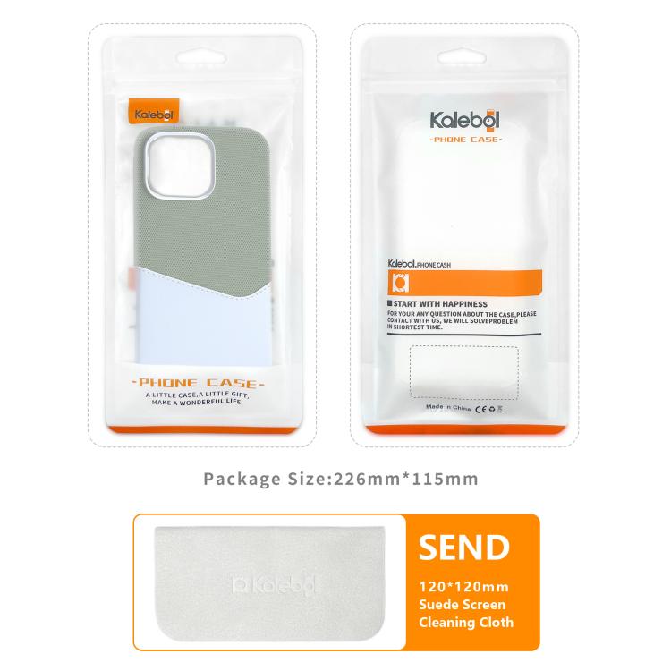 For iPhone 13 Kalebol Cloth Textue Stitching Card Slot Magnetic Phone Case