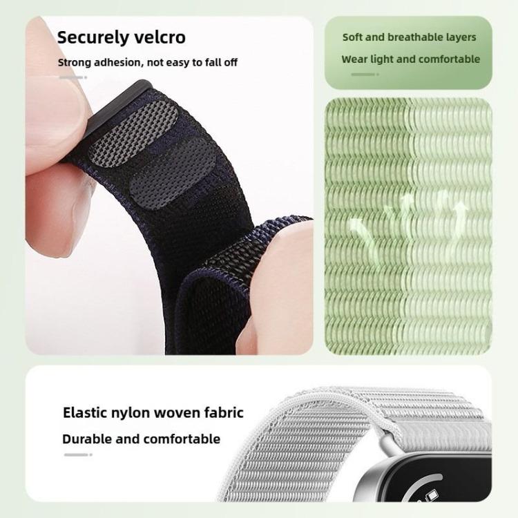 For Huawei Watch Fit 5 / Fit 5 Pro / Fit 4 Nylon Loop Hook and Loop Fastener Watch Band