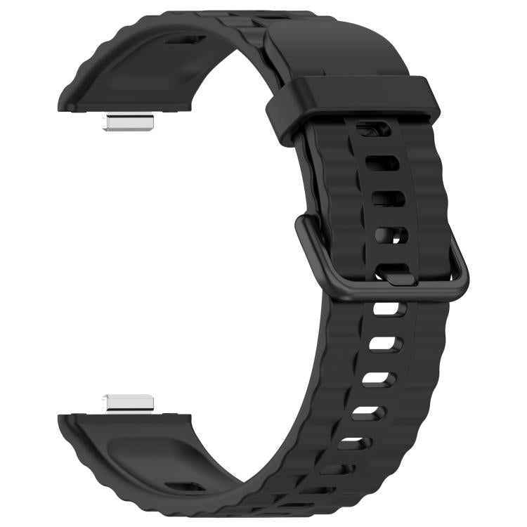 For Huawei Watch Fit4 Pro / Fit4 / Fit3 Quick Release Black Buckle Silicone Watch Band