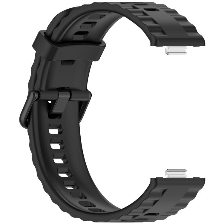 For Huawei Watch Fit4 Pro / Fit4 / Fit3 Quick Release Black Buckle Silicone Watch Band