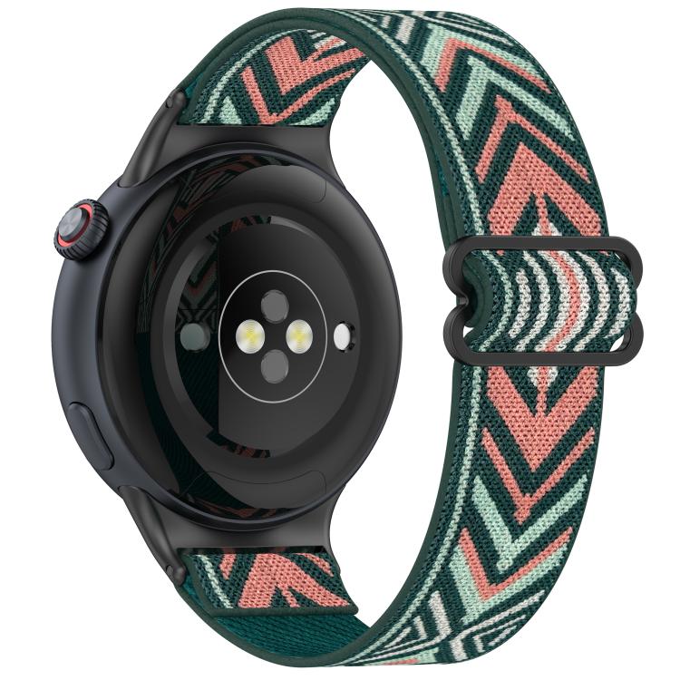 For vivo Watch 5 / iQOO Watch 5 Ethnic Style Elastic Nylon Braided Watch Band