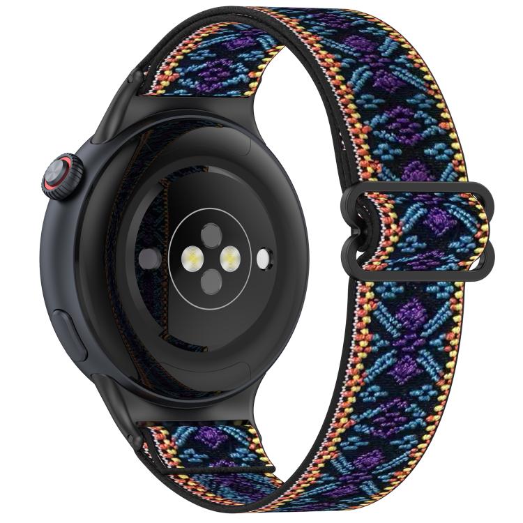 For vivo Watch 5 / iQOO Watch 5 Ethnic Style Elastic Nylon Braided Watch Band