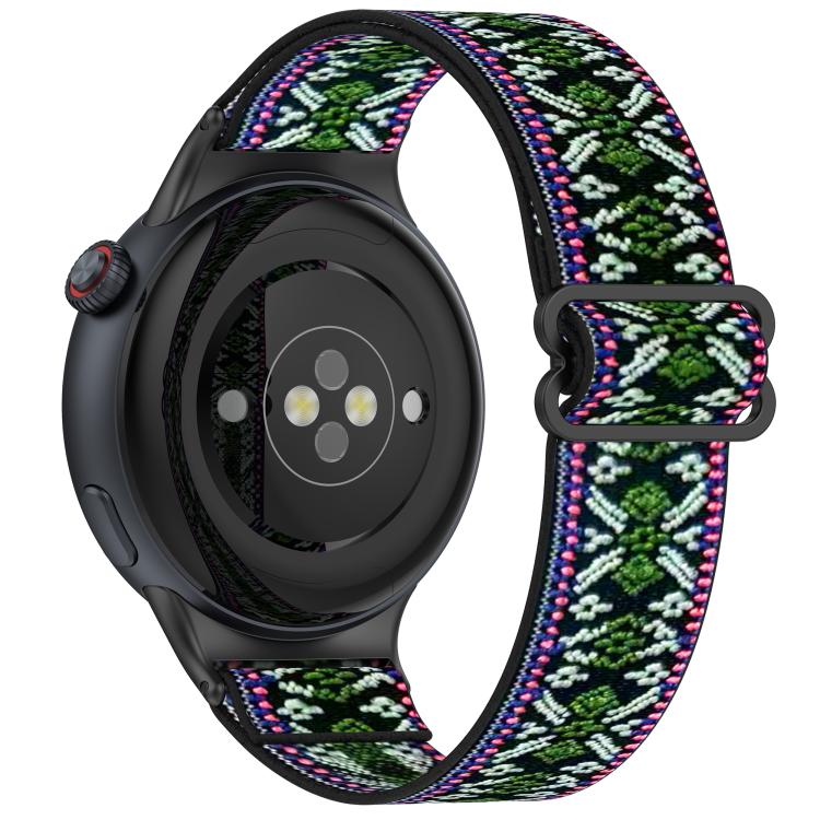 For vivo Watch 5 / iQOO Watch 5 Ethnic Style Elastic Nylon Braided Watch Band