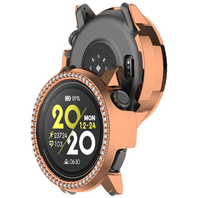 For COROS Pace 3 Single Row Diamond Half Coverage Hollow PC Watch Protective Case