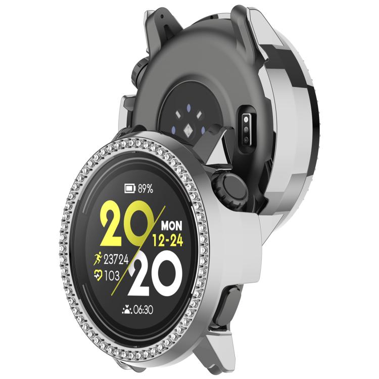 For COROS Pace 3 Single Row Diamond Half Coverage Hollow PC Watch Protective Case