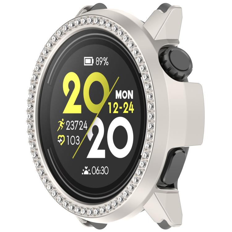 For COROS Pace 3 Single Row Diamond Half Coverage Hollow PC Watch Protective Case