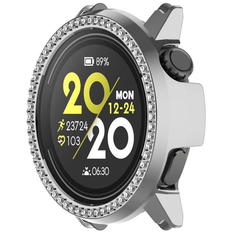 For COROS Pace Pro Single Row Diamond Half Coverage Hollow PC Watch Protective Case