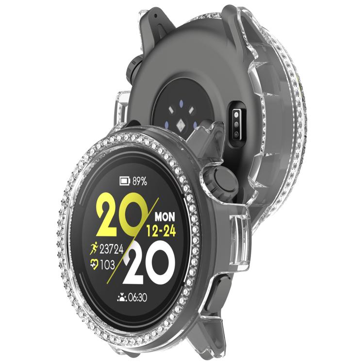 For COROS Pace Pro Single Row Diamond Half Coverage Hollow PC Watch Protective Case