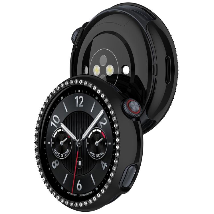 For vivo Watch 5 Single Row Diamond Half Coverage Hollow PC Watch Protective Case