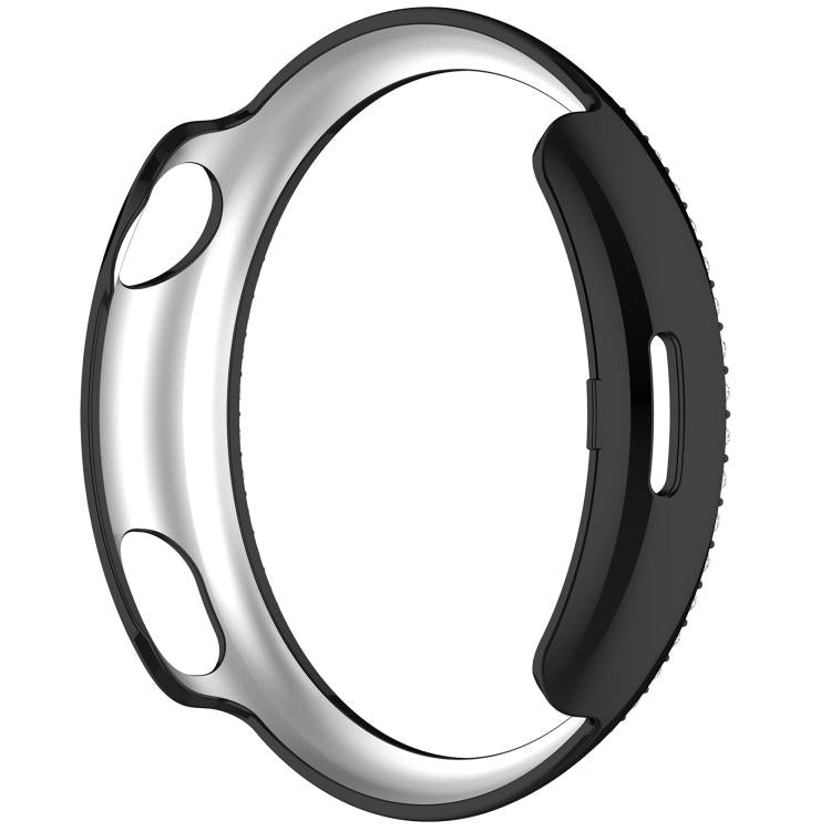 For vivo Watch 5 Single Row Diamond Half Coverage Hollow PC Watch Protective Case
