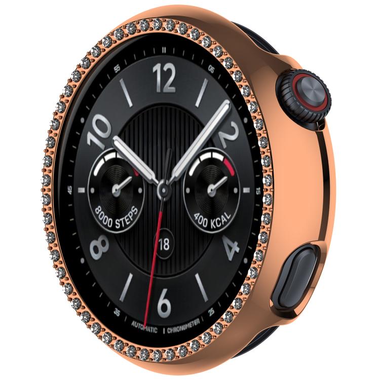 For vivo Watch 5 Single Row Diamond Half Coverage Hollow PC Watch Protective Case