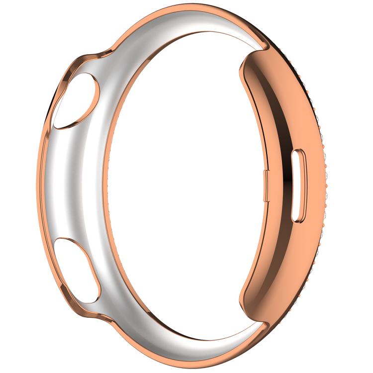 For vivo Watch 5 Single Row Diamond Half Coverage Hollow PC Watch Protective Case