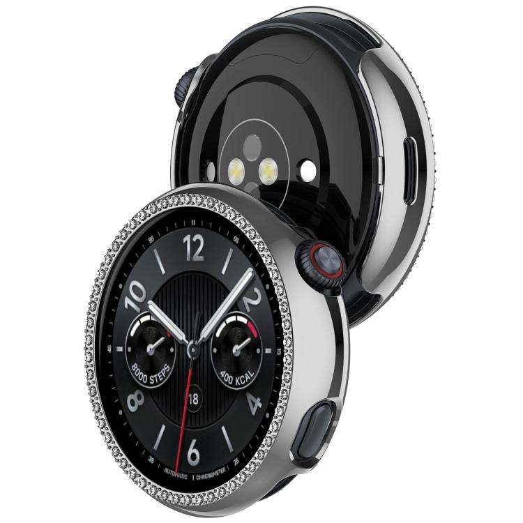 For vivo Watch 5 Single Row Diamond Half Coverage Hollow PC Watch Protective Case