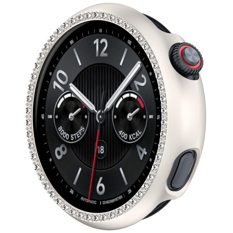 For vivo Watch 5 Single Row Diamond Half Coverage Hollow PC Watch Protective Case