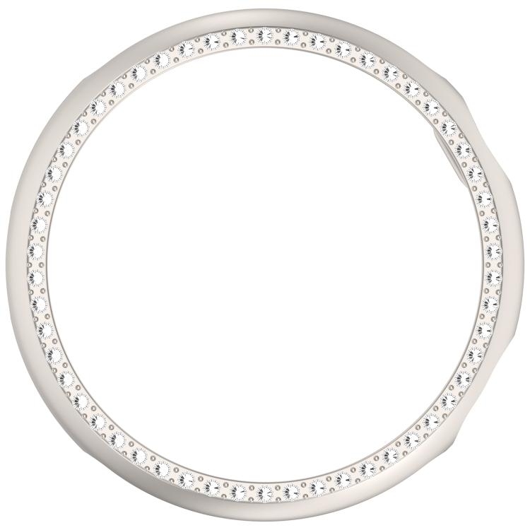 For vivo Watch 5 Single Row Diamond Half Coverage Hollow PC Watch Protective Case