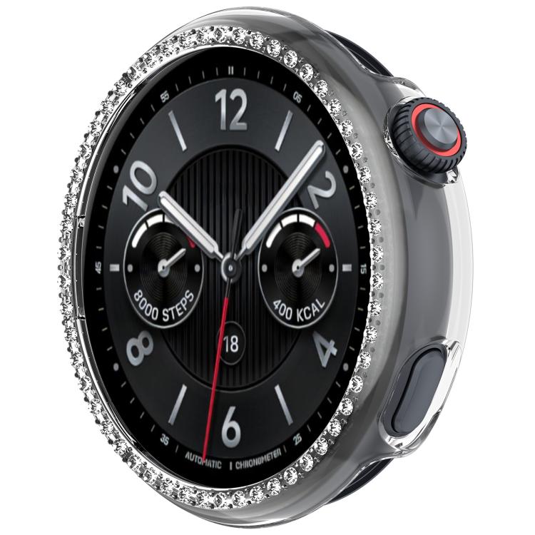 For vivo Watch 5 Single Row Diamond Half Coverage Hollow PC Watch Protective Case