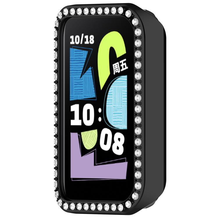 For Honor Band 10 Single Row Diamond Half Coverage Hollow PC Watch Protective Case