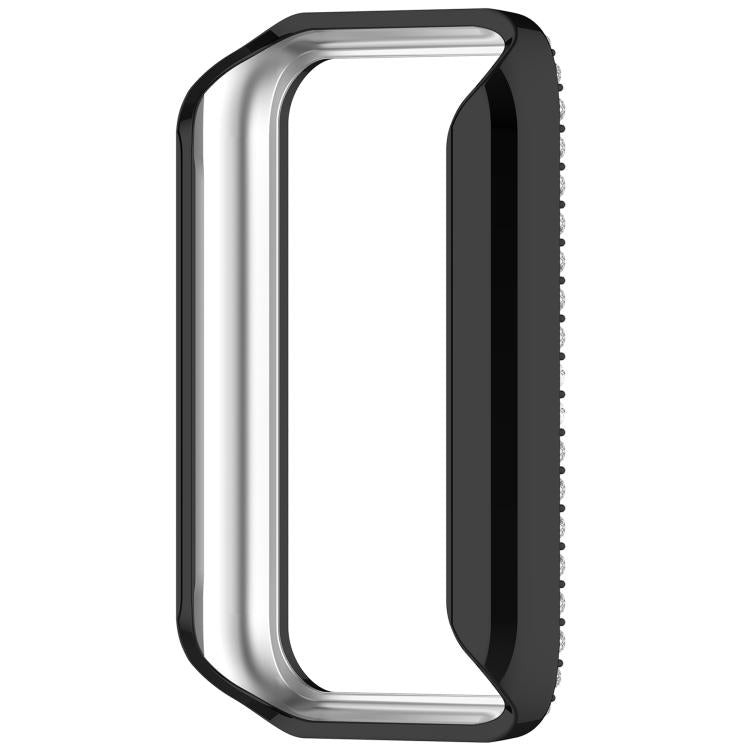 For Honor Band 10 Single Row Diamond Half Coverage Hollow PC Watch Protective Case