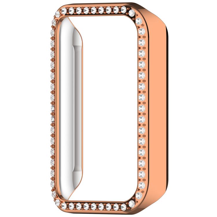 For Honor Band 10 Single Row Diamond Half Coverage Hollow PC Watch Protective Case