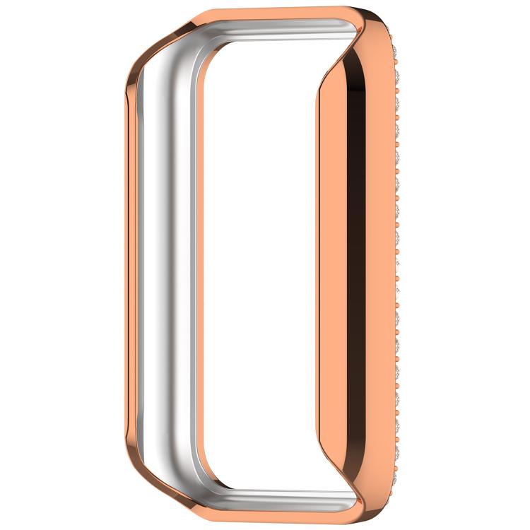 For Honor Band 10 Single Row Diamond Half Coverage Hollow PC Watch Protective Case