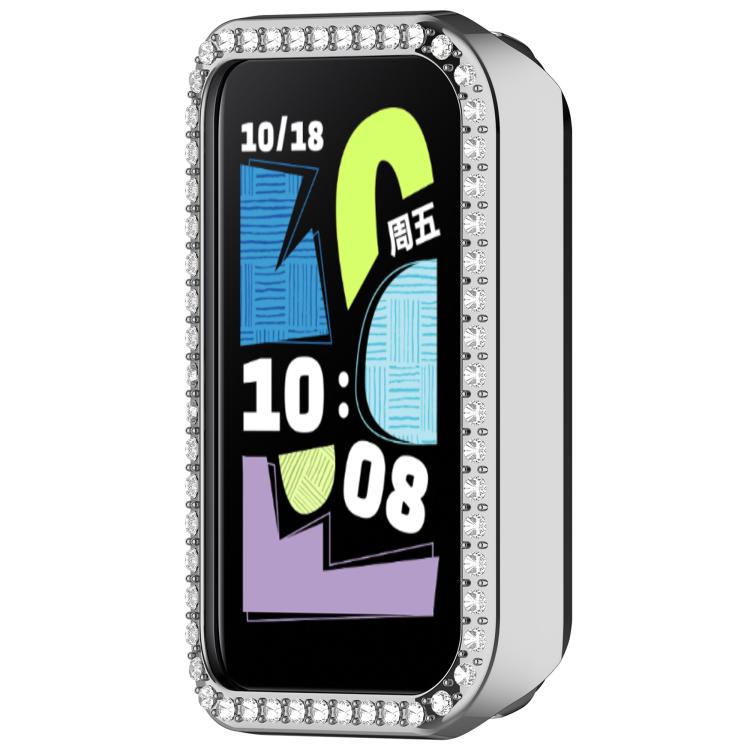 For Honor Band 10 Single Row Diamond Half Coverage Hollow PC Watch Protective Case