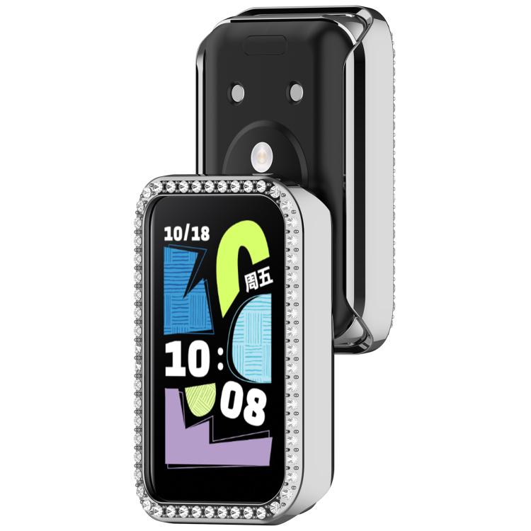 For Honor Band 10 Single Row Diamond Half Coverage Hollow PC Watch Protective Case