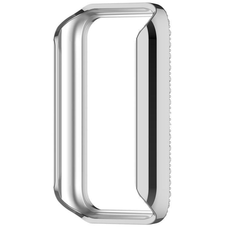 For Honor Band 10 Single Row Diamond Half Coverage Hollow PC Watch Protective Case