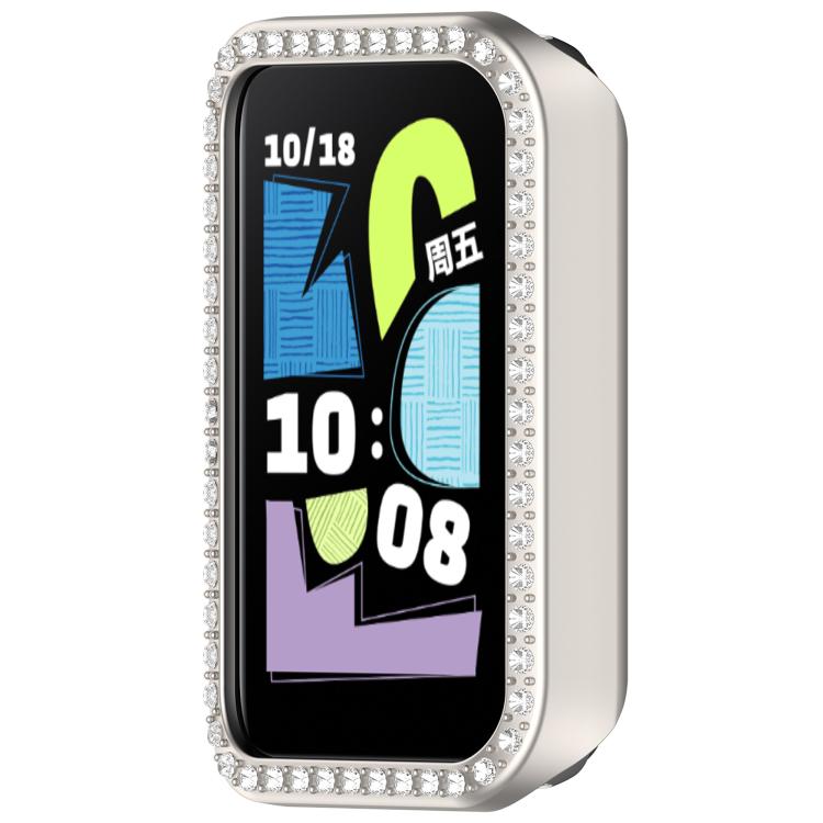 For Honor Band 10 Single Row Diamond Half Coverage Hollow PC Watch Protective Case