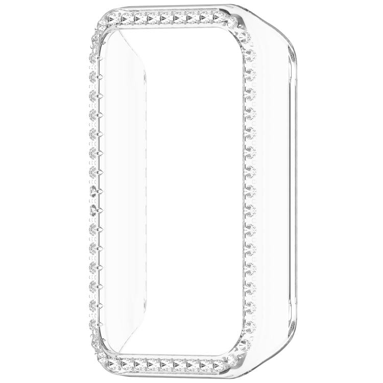 For Honor Band 10 Single Row Diamond Half Coverage Hollow PC Watch Protective Case