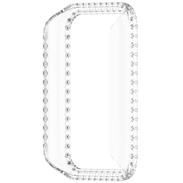 For Honor Band 10 Single Row Diamond Half Coverage Hollow PC Watch Protective Case