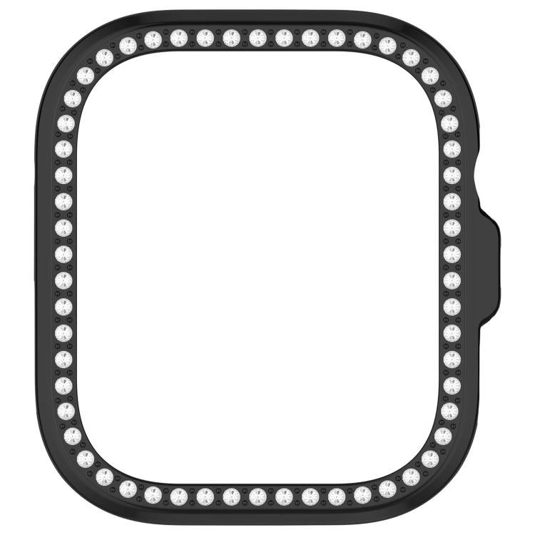 For Huawei Watch Fit 4 Pro Single Row Diamond Half Coverage Hollow PC Watch Protective Case