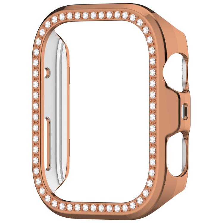 For Huawei Watch Fit 4 Pro Single Row Diamond Half Coverage Hollow PC Watch Protective Case