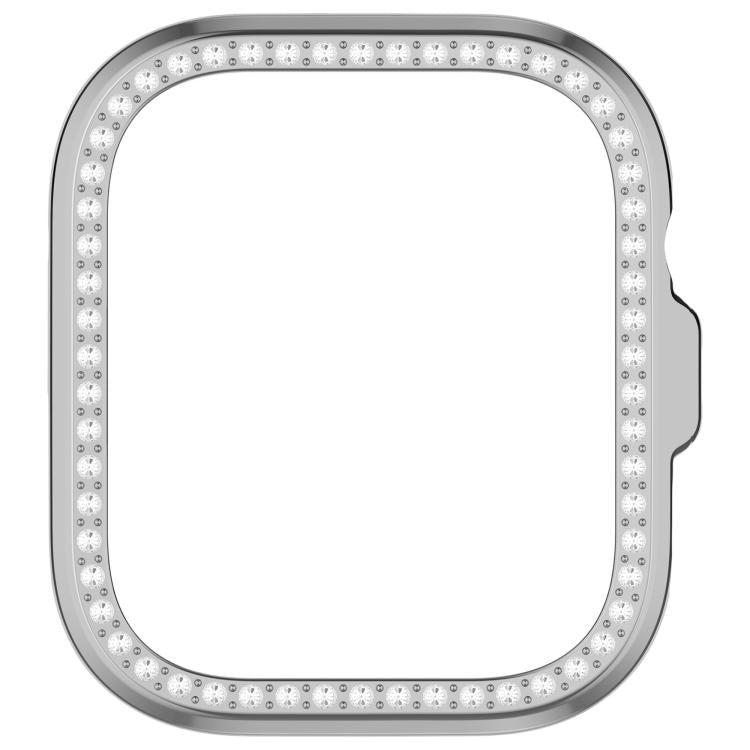 For Huawei Watch Fit 4 Pro Single Row Diamond Half Coverage Hollow PC Watch Protective Case