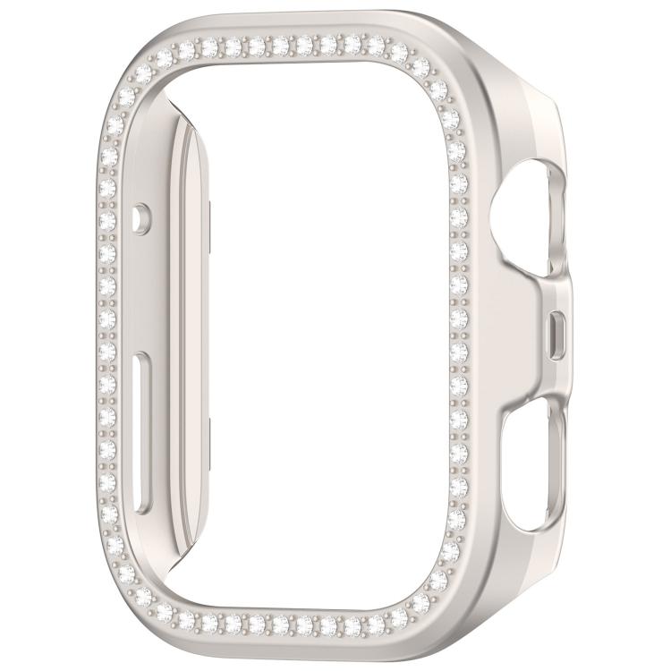 For Huawei Watch Fit 4 Pro Single Row Diamond Half Coverage Hollow PC Watch Protective Case