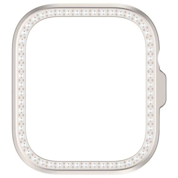 For Huawei Watch Fit 4 Pro Single Row Diamond Half Coverage Hollow PC Watch Protective Case