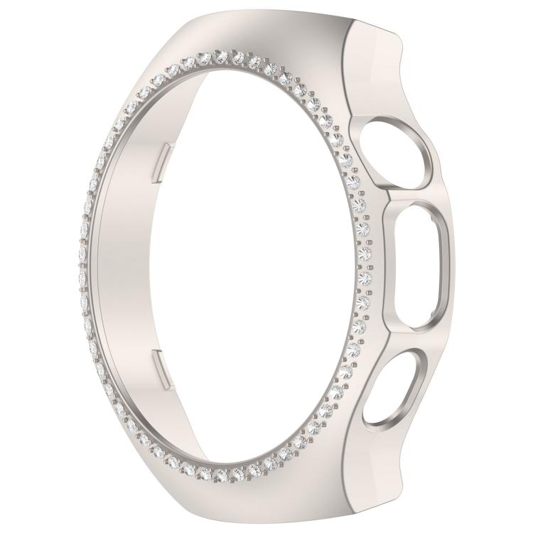 For Huawei Watch 5 42mm Single Row Diamond Half Coverage Hollow PC Watch Protective Case
