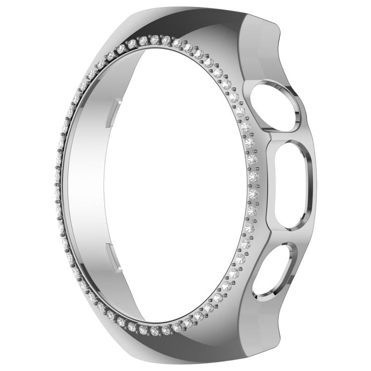 For Huawei Watch 5 46mm Single Row Diamond Half Coverage Hollow PC Watch Protective Case