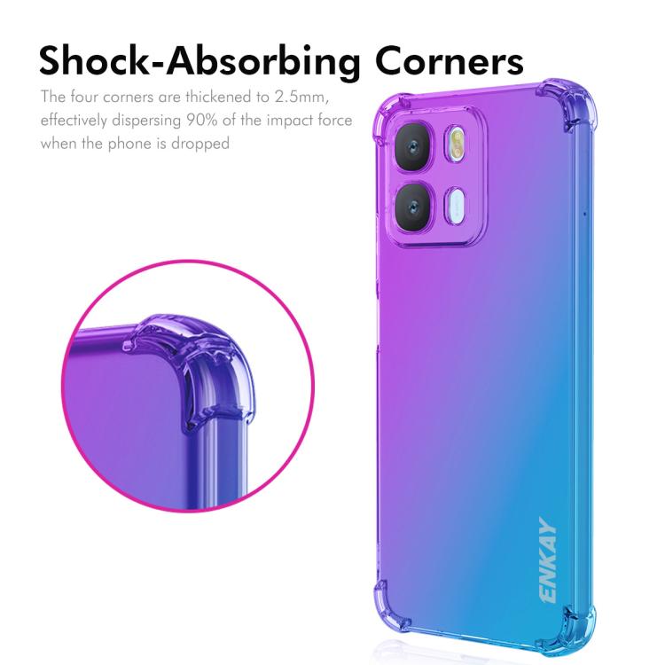 For OPPO A6x / A6 4G / 5G ENKAY Hat-Prince Gradient Airbag TPU Phone Case