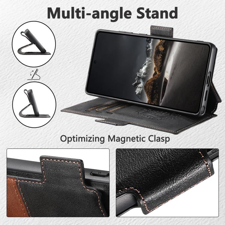 For Samsung Galaxy S24 Ultra 5G Suteni Q06 2-in-1 Multi-function Detachable Wallet MagSafe Phone Case