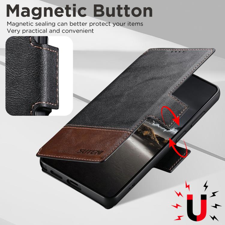 For Samsung Galaxy S26 Ultra 5G Suteni Q06 2-in-1 Multi-function Detachable Wallet MagSafe Phone Case