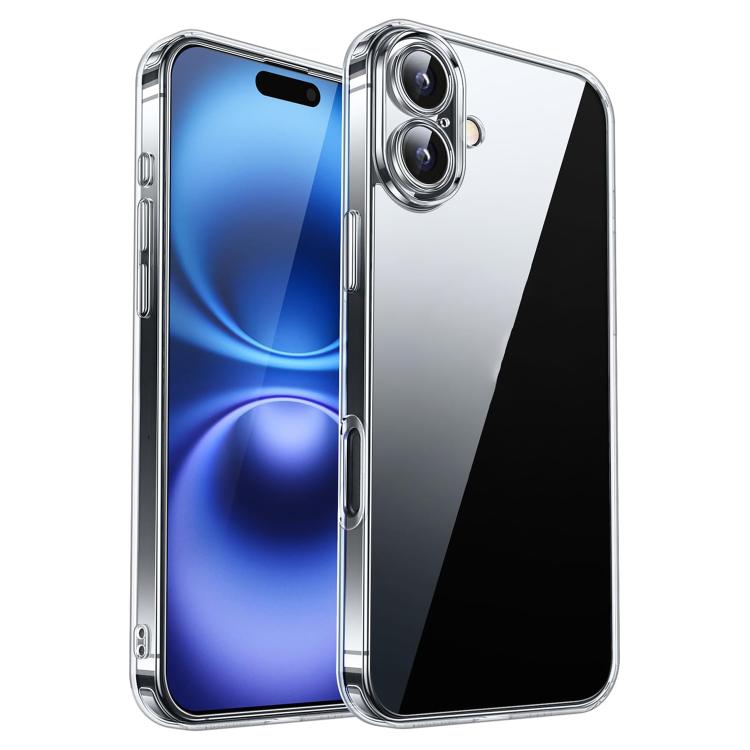 For iPhone 16 Kalebol Highly Transparent PC Hybrid TPU Phone Case