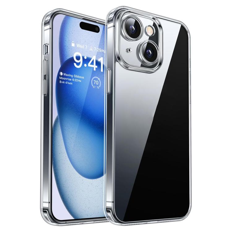 For iPhone 15 Plus Kalebol Highly Transparent PC Hybrid TPU Phone Case