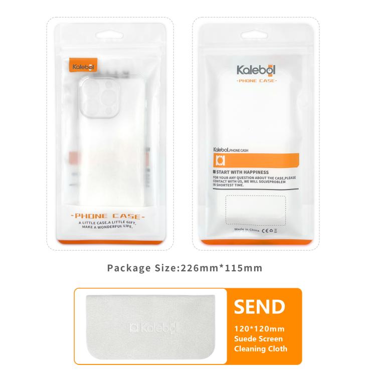For iPhone 15 Plus Kalebol Highly Transparent PC Hybrid TPU Phone Case
