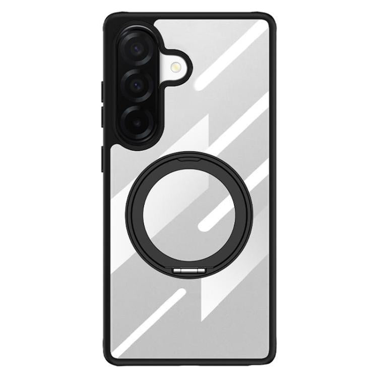 For Samsung Galaxy A26 5G Gear 360 Rotation Holder MagSafe Phone Case - Black