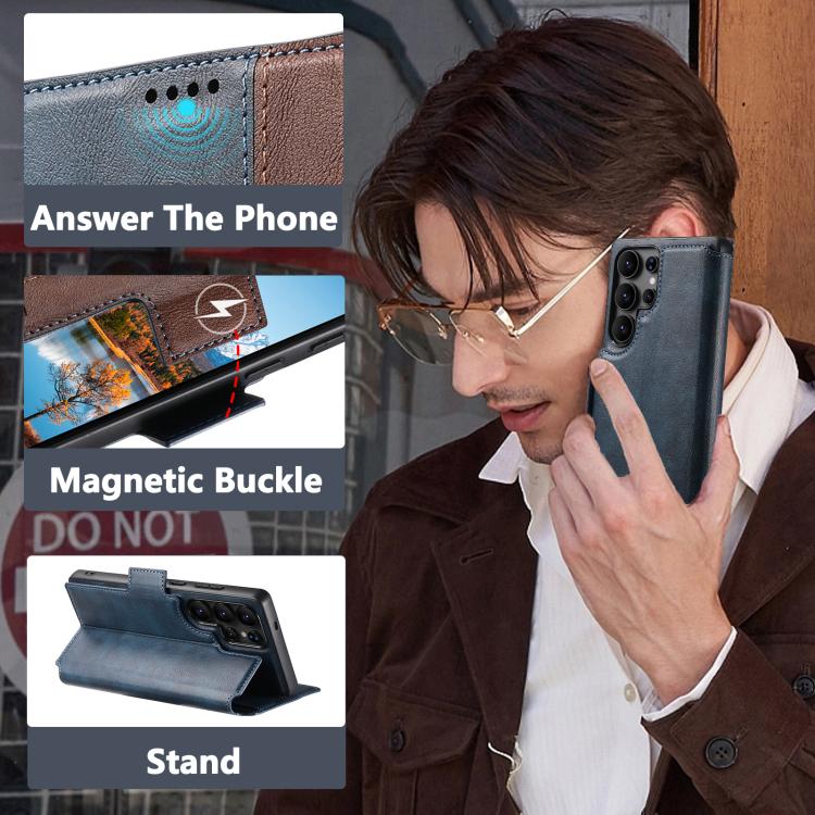 For Samsung Galaxy S25 Ultra 5G Suteni Q07 2-in-1 Multi-function Detachable Wallet MagSafe Phone Case