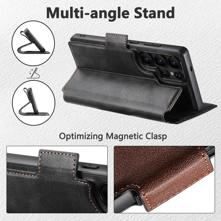 For Samsung Galaxy S23 Ultra 5G Suteni Q07 2-in-1 Multi-function Detachable Wallet MagSafe Phone Case