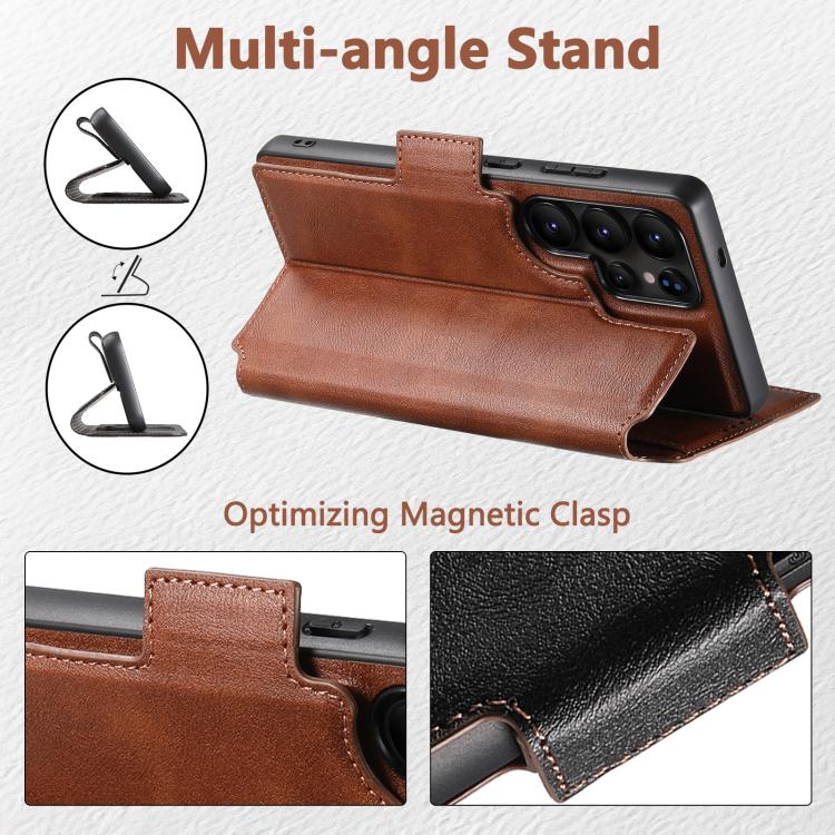 For Samsung Galaxy S22 Ultra 5G Suteni Q07 2-in-1 Multi-function Detachable Wallet MagSafe Phone Case