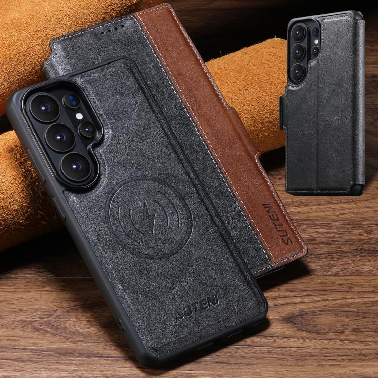 For Samsung Galaxy S26 Ultra 5G Suteni Q07 2-in-1 Multi-function Detachable Wallet MagSafe Phone Case