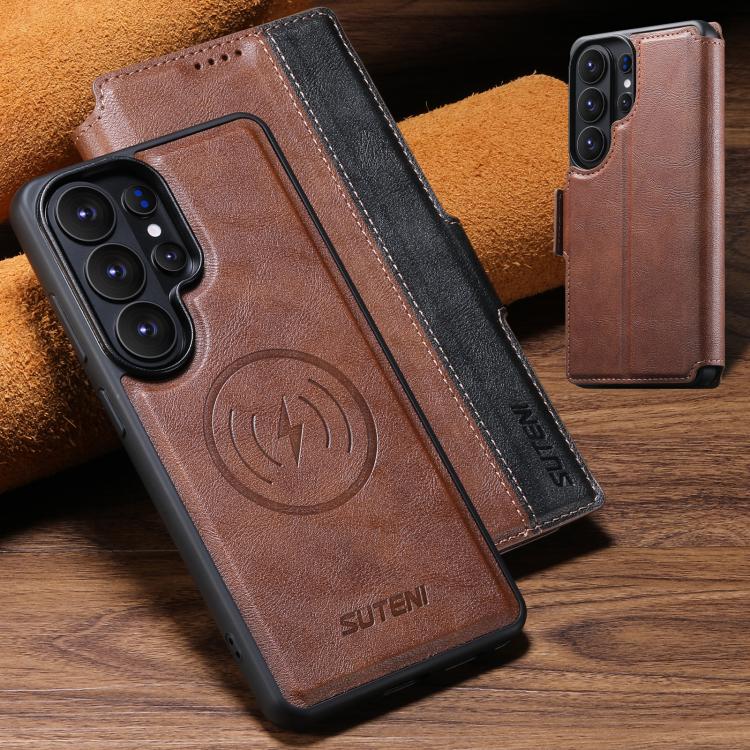 For Samsung Galaxy S26 Ultra 5G Suteni Q07 2-in-1 Multi-function Detachable Wallet MagSafe Phone Case