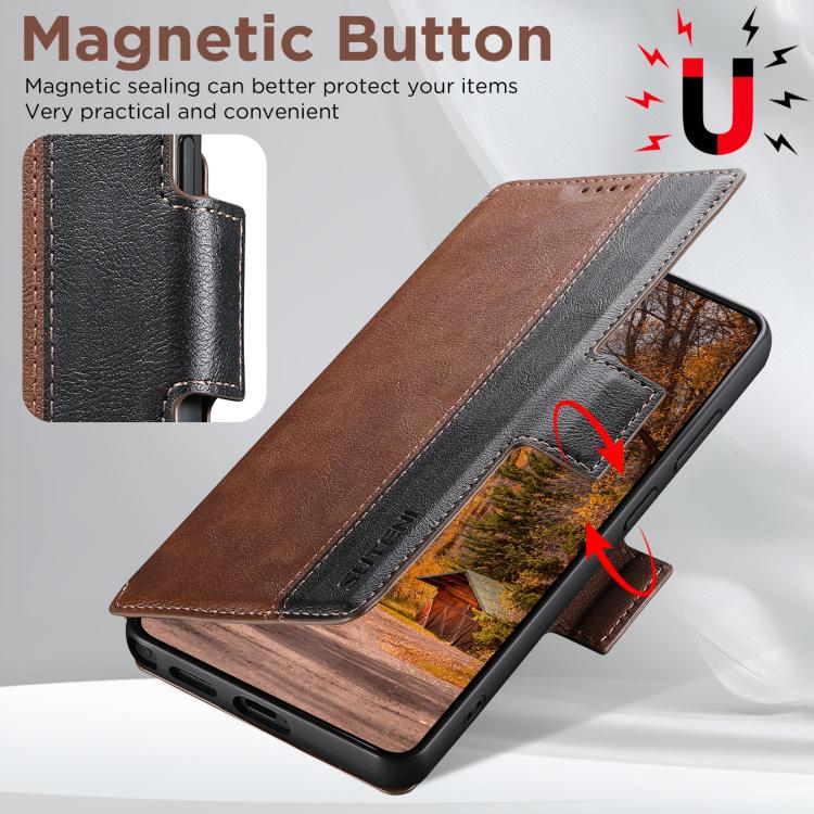 For Samsung Galaxy S26 Ultra 5G Suteni Q07 2-in-1 Multi-function Detachable Wallet MagSafe Phone Case